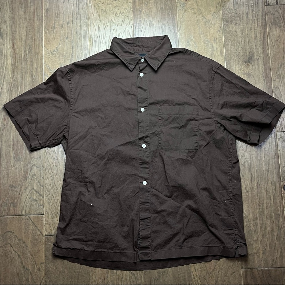 Men’s Brown Button-Up H&M Shirt – Size XL
